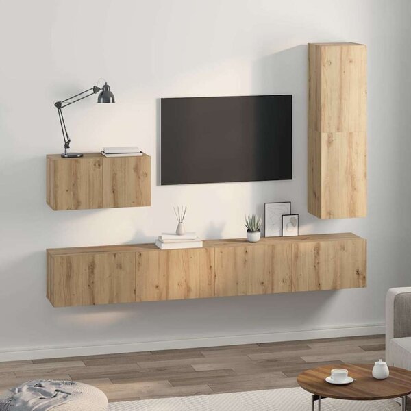 Sestava TV skříněk 4 ks Artisanový dub Kompozitní dřevo 3393329