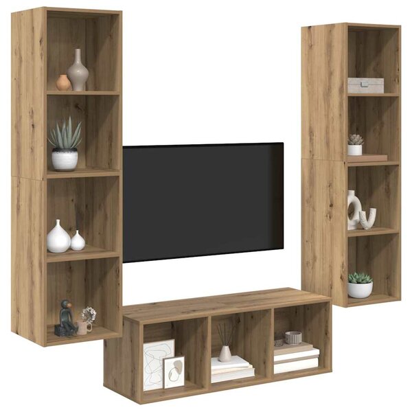 Sestava TV skříněk 3 ks Artisanový dub Kompozitní dřevo 3393341