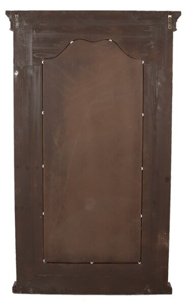 Obdelníkové zrcadlo v béžovo-hnědém rámu s patinou – 90x153 cm