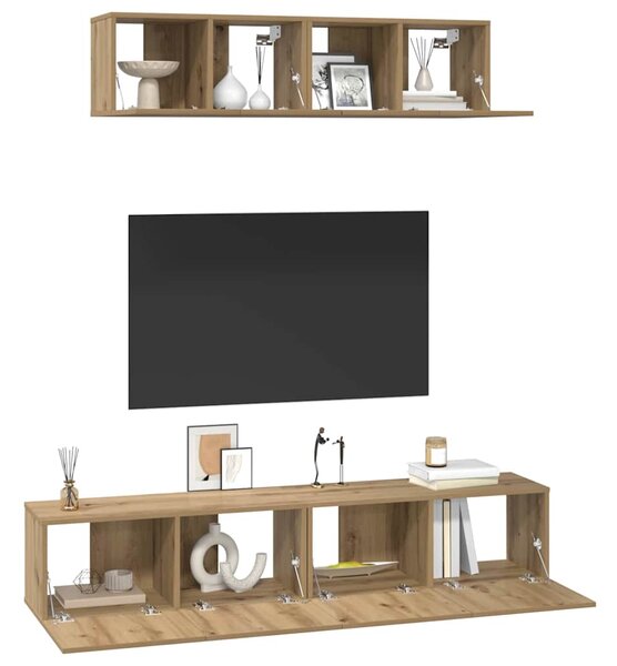 Sestava TV skříněk 4 ks Artisanový dub Kompozitní dřevo 3393362
