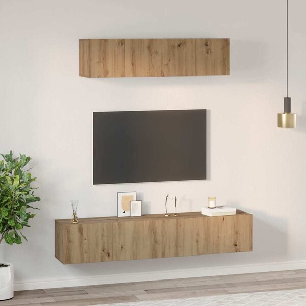 Sestava TV skříněk 4 ks Artisanový dub Kompozitní dřevo 3393362