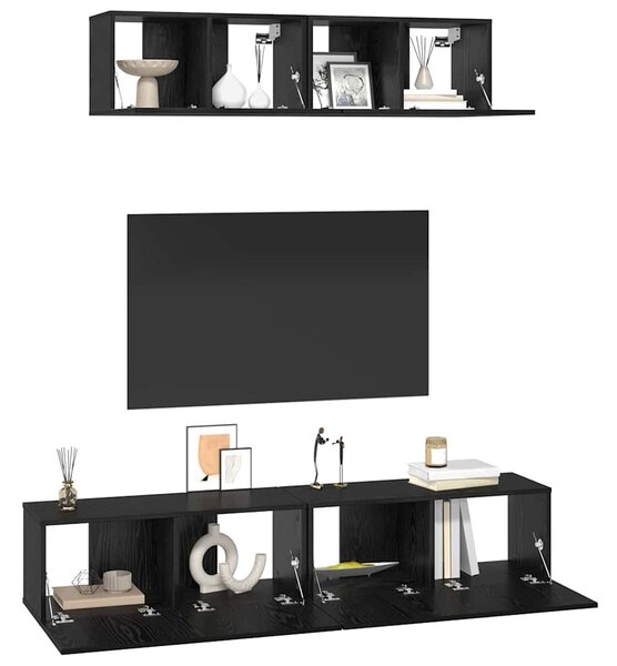 Sestava TV skříněk 4 ks Černý dub Kompozitní dřevo 3393361