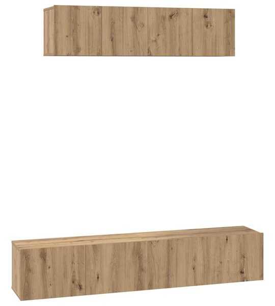 Sestava TV skříněk 4 ks Artisanový dub Kompozitní dřevo 3393362