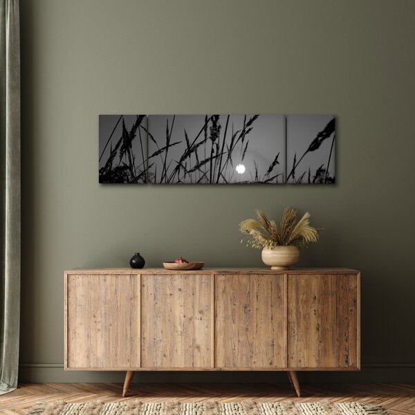 Obraz - Louka se západem slunce (170x50 cm)