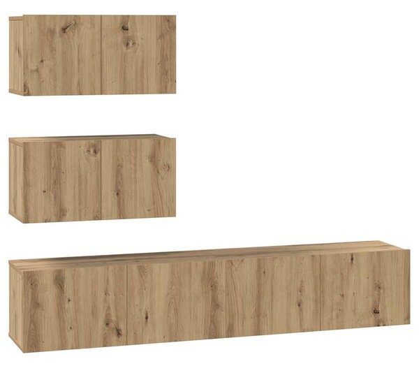 Sestava TV skříněk 4 ks Dub artisan Kompozitní dřevo 3393395