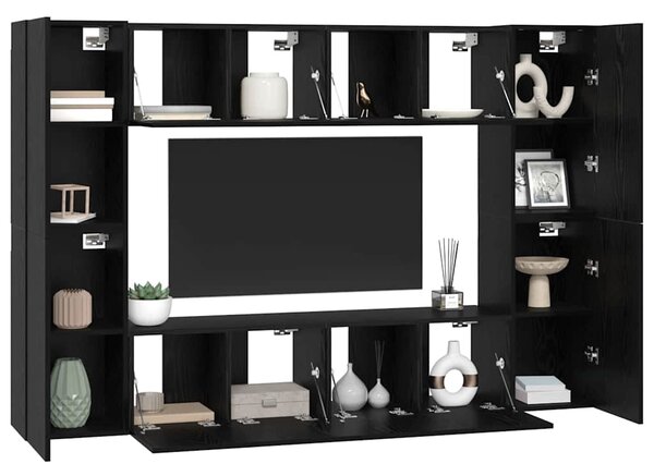 Sestava TV skříněk 8 ks Černý dub Kompozitní dřevo 3393376