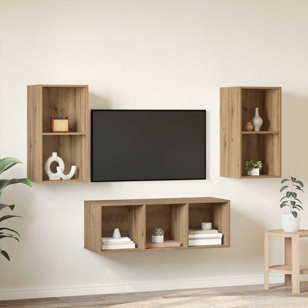 Sestava TV skříněk 3 ks Artisanový dub Kompozitní dřevo 3393380