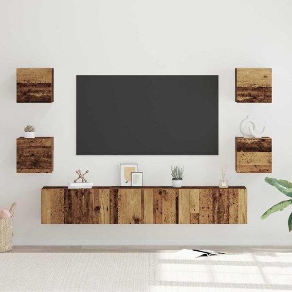 Sestava TV skříněk 7 ks Staré dřevo Kompozitní dřevo 3393396