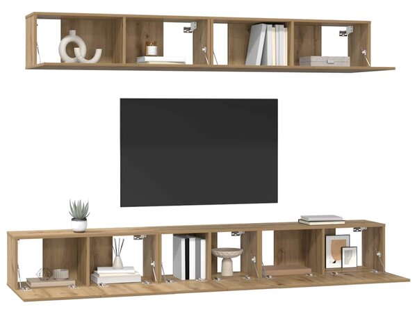 Sestava TV skříněk 5 ks Artisanový dub Kompozitní dřevo 3393386