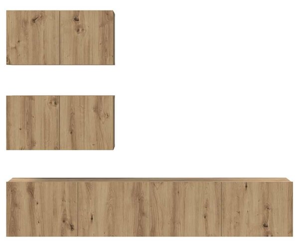 Sestava TV skříněk 4 ks Dub artisan Kompozitní dřevo 3393395
