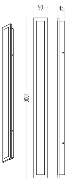Nástěnné LED svítidlo Wow, 1x LED 25w, 3000-6500k, 3CCT, (100 cm)
