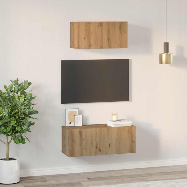 Sestava TV skříněk 2 ks Artisanový dub Kompozitní dřevo 3393383