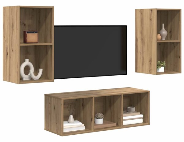 Sestava TV skříněk 3 ks Artisanový dub Kompozitní dřevo 3393380