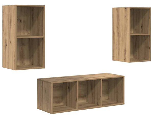 Sestava TV skříněk 3 ks Artisanový dub Kompozitní dřevo 3393380