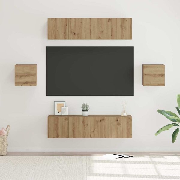Sestava TV skříněk 6 ks Artisanový dub Kompozitní dřevo 3393401