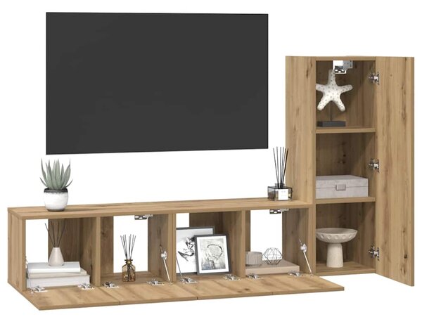 Sestava TV skříněk 3 ks Artisanový dub Kompozitní dřevo 3393404