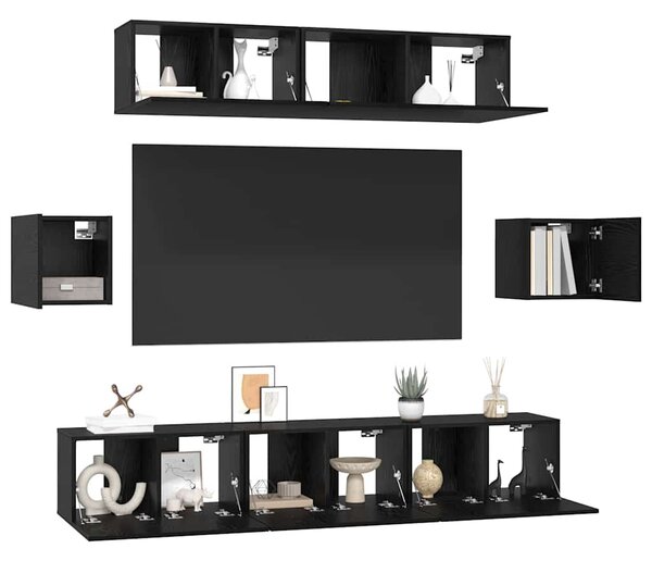 Sestava TV skříněk 7 ks Černý dub Kompozitní dřevo 3393409