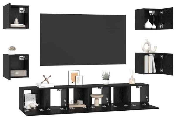 Sestava TV skříněk 7 ks Černý dub Kompozitní dřevo 3393397
