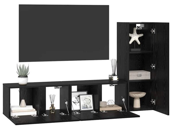 Sestava TV skříněk 3 ks Černý dub Kompozitní dřevo 3393403