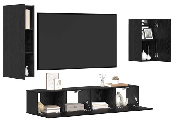 Sestava TV skříněk 4 ks Černý dub Kompozitní dřevo 3393415