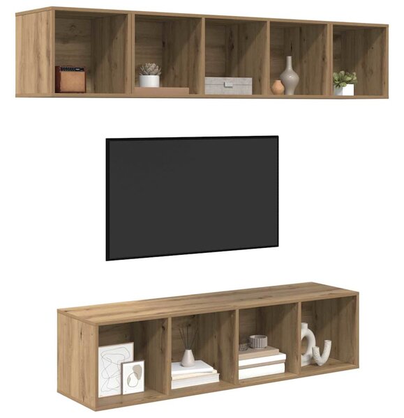 Sestava TV skříněk 4 ks Artisanový dub Kompozitní dřevo 3393422