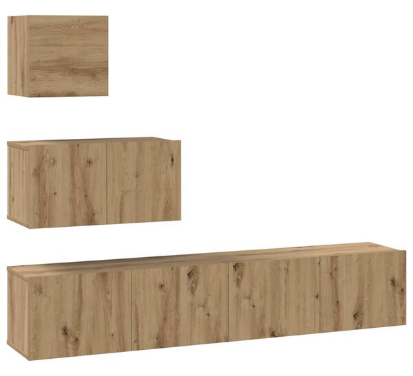 Sestava TV skříněk 4 ks Artisanový dub Kompozitní dřevo 3393437