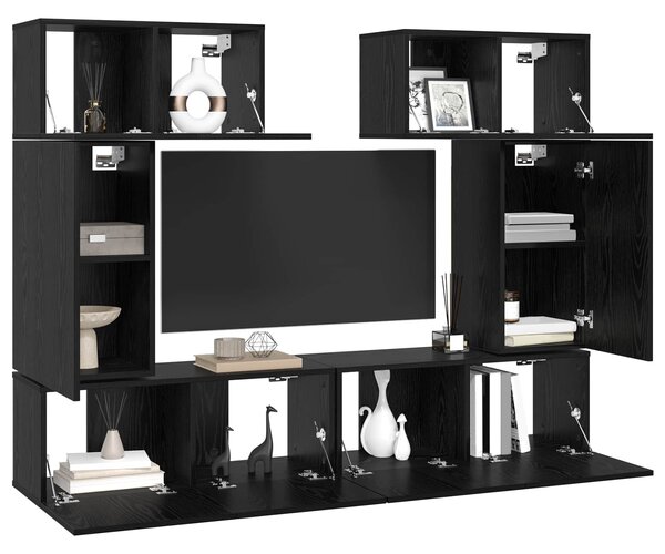 Sestava TV skříněk 6 ks Černý dub Kompozitní dřevo 3393469