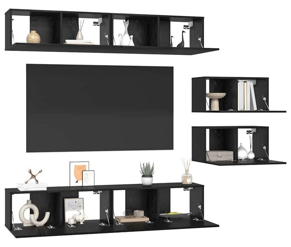 Sestava TV skříněk 6 ks Černý dub Kompozitní dřevo 3393475