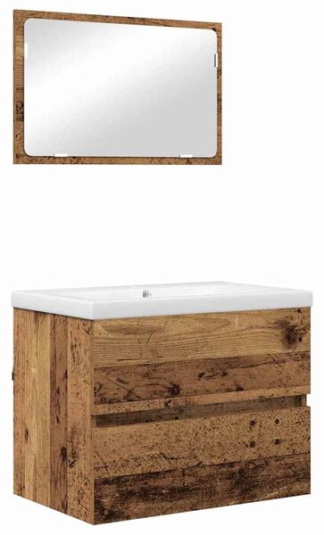 Sada koupelnového nábytku 3 ks Staré dřevo 60 x 38,5 x 45 cm 3393501