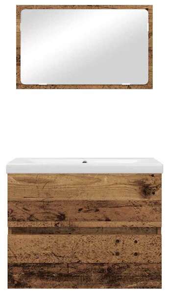 Sada koupelnového nábytku 3 ks Staré dřevo 60 x 38,5 x 45 cm 3393501