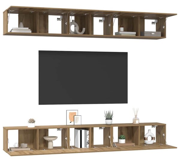 Sestava TV skříněk 6 ks Artisanový dub Kompozitní dřevo 3393476