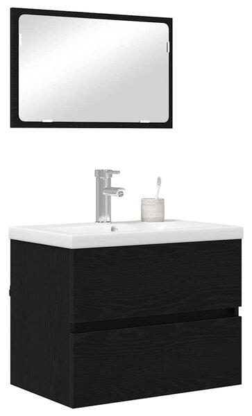 Sada koupelnového nábytku 3 ks Černý dub 61 x 39 x 45 cm 3393502