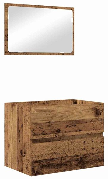 Sada koupelnového nábytku 3 ks Staré dřevo 60 x 38,5 x 45 cm 3393501