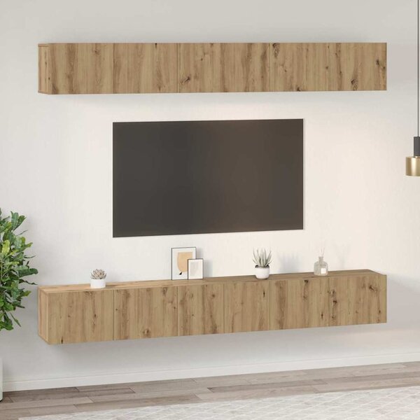 Sestava TV skříněk 6 ks Artisanový dub Kompozitní dřevo 3393476