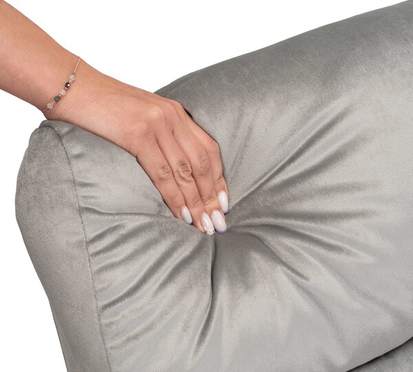 Relaxační křeslo Colon (šedá sametová). Akce -18%