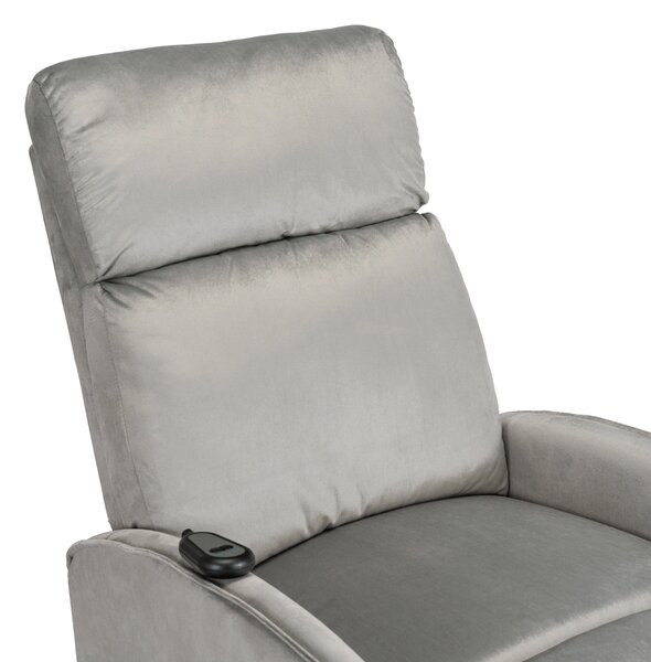 Relaxační křeslo Colon (šedá sametová). Akce -18%
