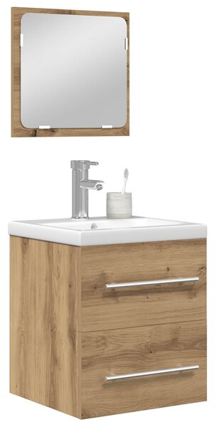 Sada koupelnového nábytku 2 ks Artisanový dub Kompozitní dřevo 3393509