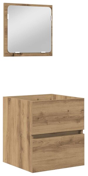 Sada koupelnového nábytku 2 ks Ťuhýk dub a bílá 42 x 39 x 45 cm 3393512