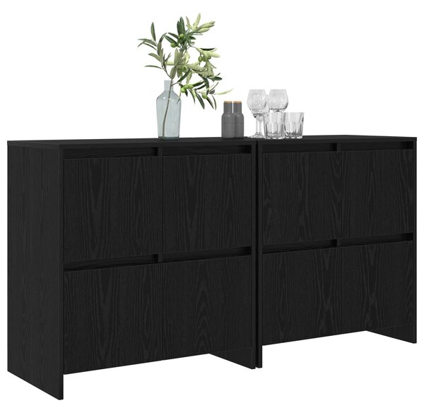 Konzole 2 ks Černý dub 70 x 41 x 75 cm Kompozitní dřevo 3393514