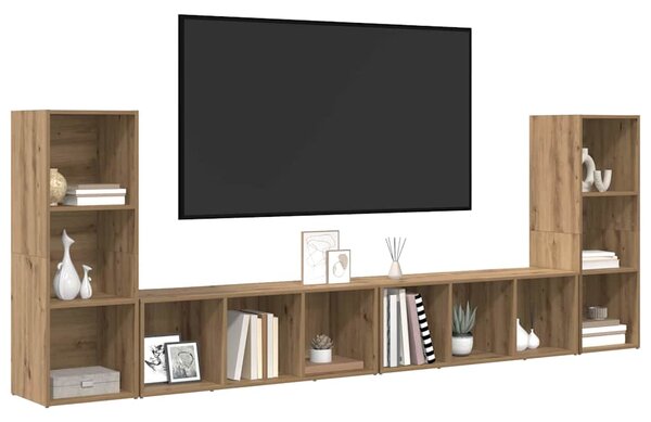 Sestava TV skříněk 4 ks Artisanový dub Kompozitní dřevo 3393524