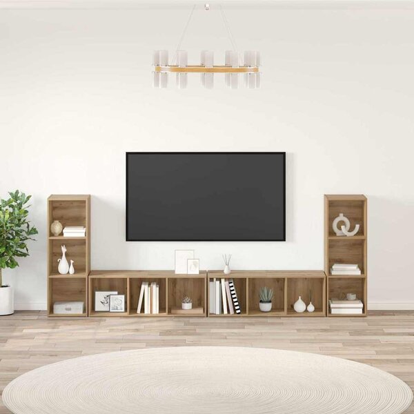Sestava TV skříněk 4 ks Artisanový dub Kompozitní dřevo 3393524