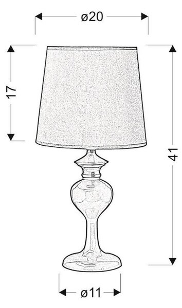 Candellux Berkane stolní lampa 1x40 W fialová 41-11756