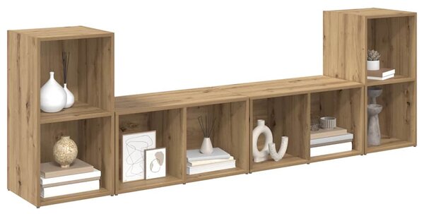 Sestava TV skříněk 4 ks Artisanový dub Kompozitní dřevo 3393530