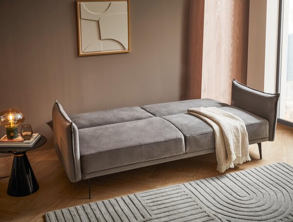 ROZKLÁDACÍ POHOVKA, kov, textil, tmavě šedá Stylife - Rozkládací sedačky