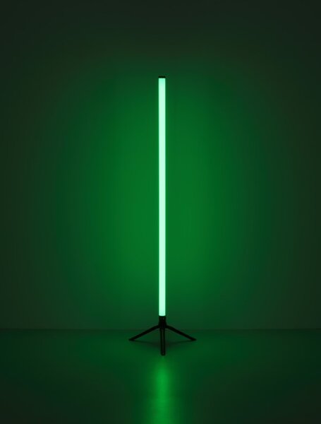 GLOBO 28062 ROCKY dekorační osvětlení - stojací lampa V1130mm LED 7 RGB černá, dúhový efekt, USB Cable incl., dálkový ovladač