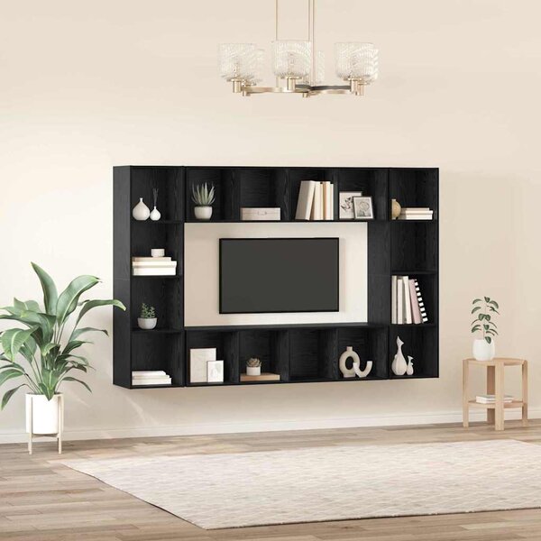 Sestava TV skříněk 4 ks Černá Kompozitní dřevo 3393544