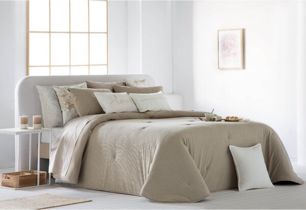 Textil Antilo Přehoz na postel Nilo Beige, béžový, sada se 2 povlaky na polštáře 70x50 cm Rozměr: 270x270 cm