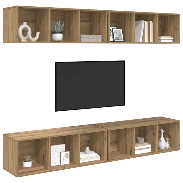 Sestava TV skříněk 4 ks Artisanový dub Kompozitní dřevo 3393536