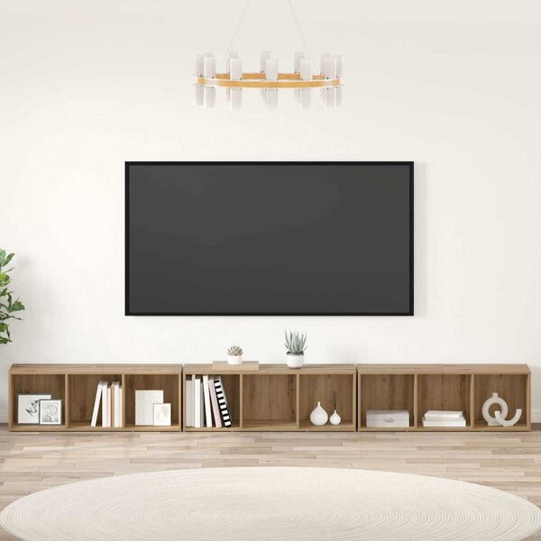 Sestava TV skříněk 3 ks Artisanový dub Kompozitní dřevo 3393554