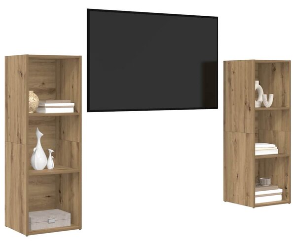 Sestava TV skříněk 2 ks Artisanový dub Kompozitní dřevo 3393548